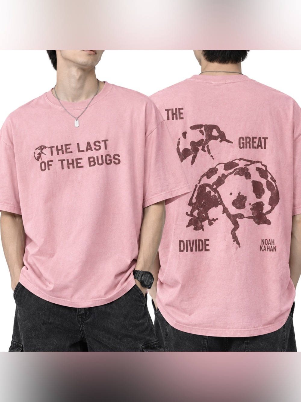 Noah Kahan The Last of the Bugs The Great Divide Folk Music Vintage Pink T-Shirt
